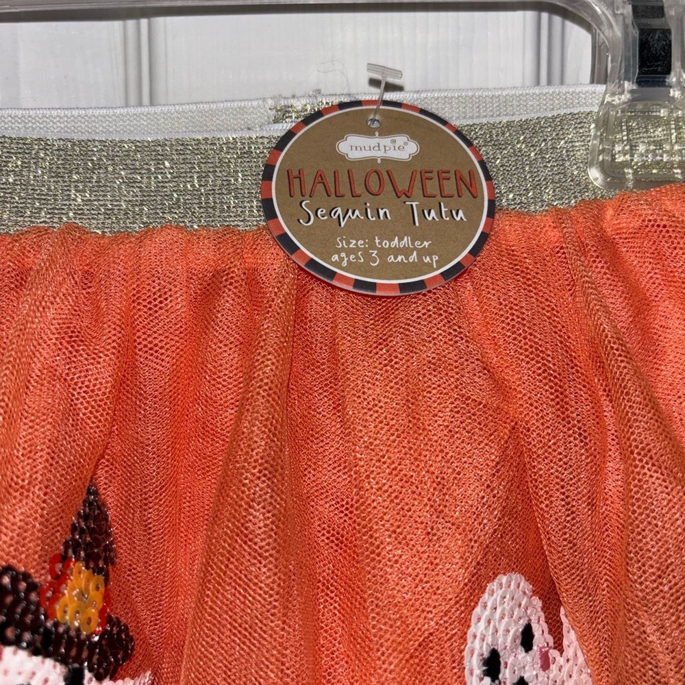 Mud Pie Orange Halloween Tutu skirt - Picture 2 of 3